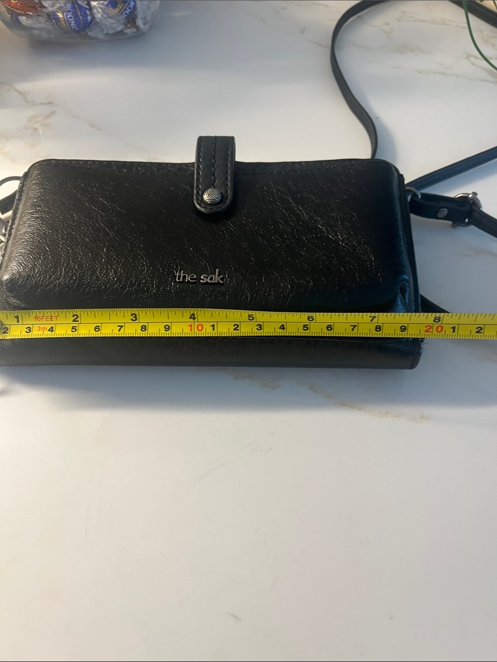 The Sak Black Leather Crossbody Wallet with Tassel and Charm - Picture 6 of 8